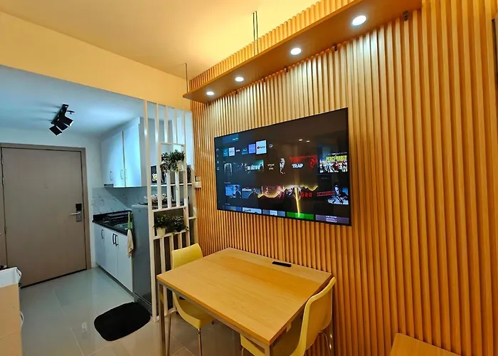 Cozy Modern 1br Light Residences With 55 Inches 4k Tv Apartment *